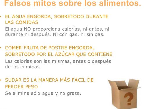 Falsos mitos sobre los alimentos