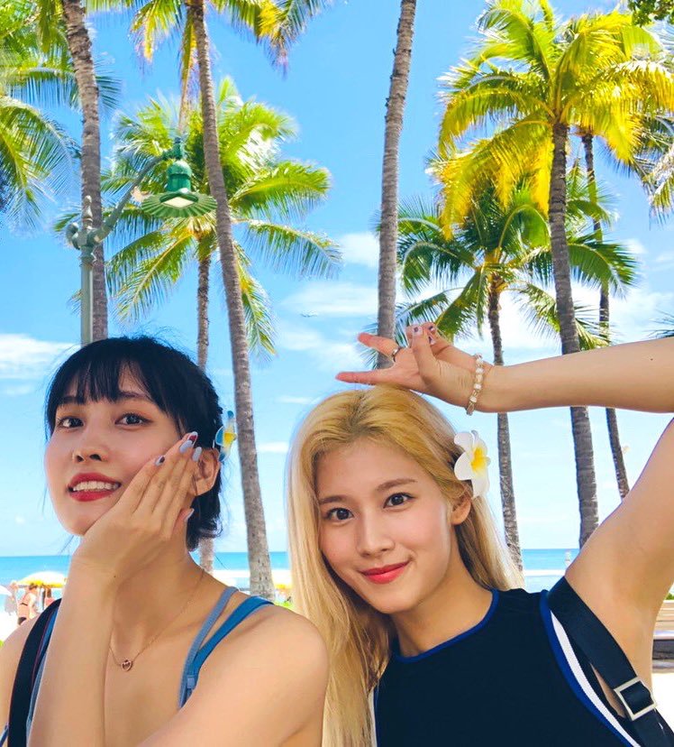 All About Girls K Pop Twice モモ サナ ハワイでプライベートな旅行を満喫中 ファンの写真撮影の求めにも気さくに応じる