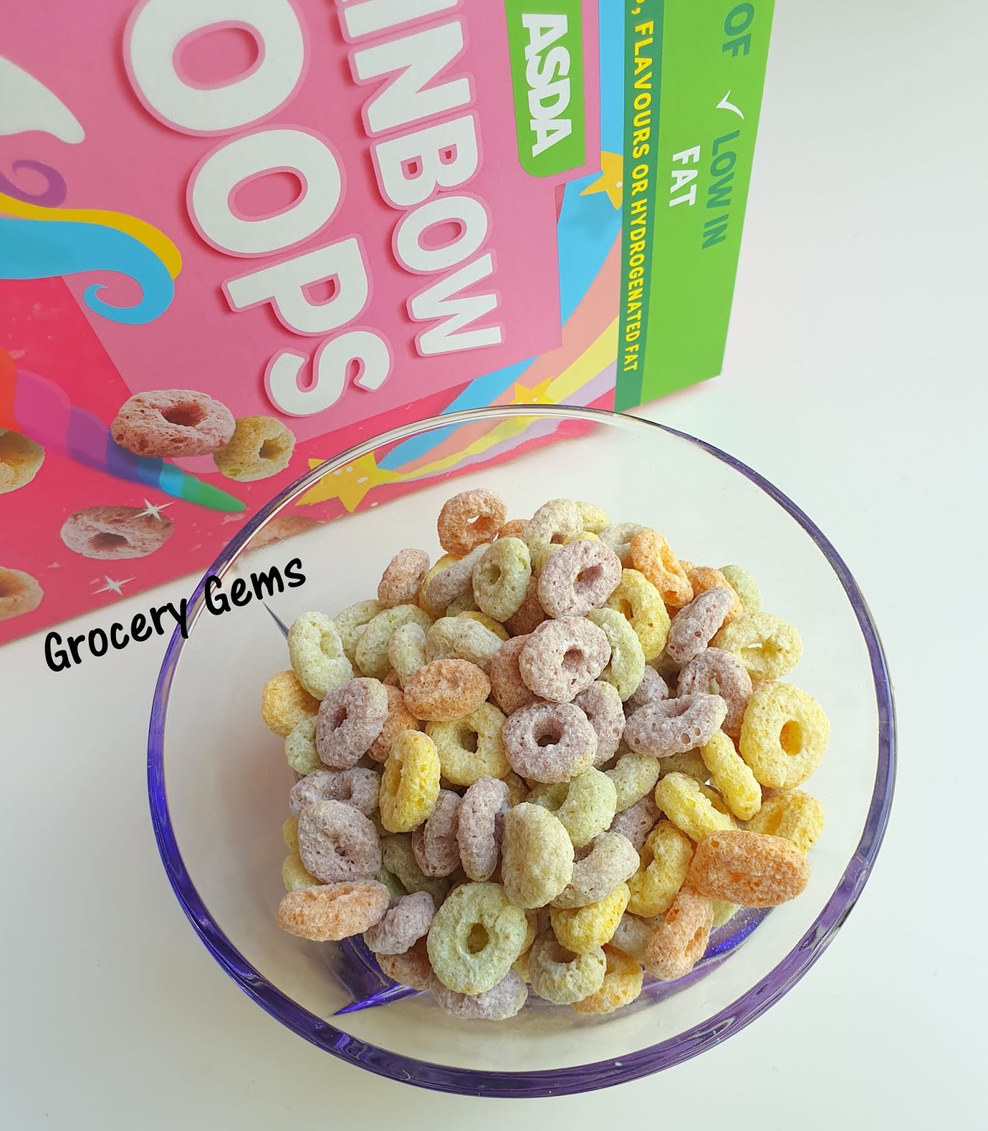 Grocery Gems Review Asda Rainbow Hoops Vs Kellogg's Froot Loops