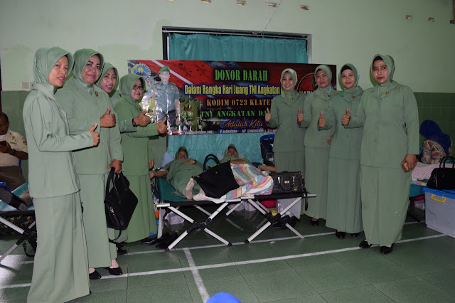 Peringati Hari Juang TNI AD, Kodim Klaten Gelar Donor Darah