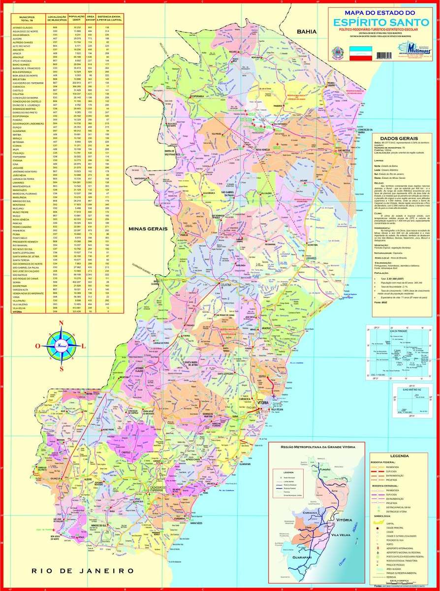 Mapas do Estado do Espírito Santo