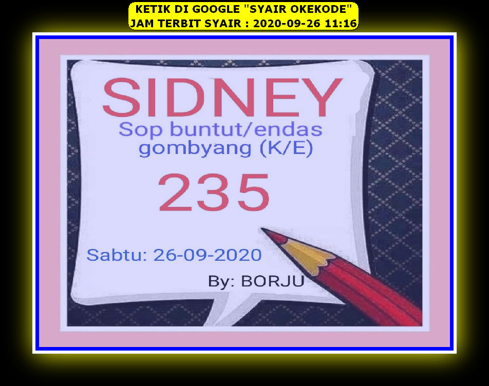 Syair togel hongkong hari ini 01 juni 2019 Syair sdy 26 September 2020 - KODE SYAIR SGP SYAIR HK SYAIR SYDNEY 2021