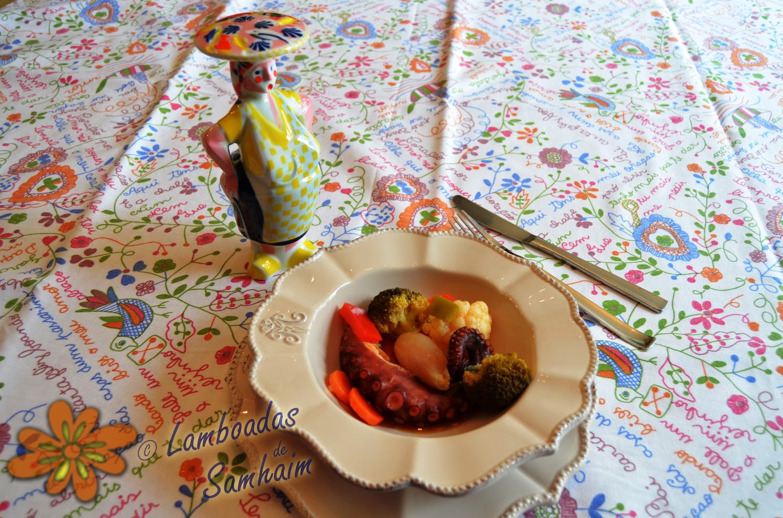 Lamboadas de Samhaim: Escabeche de pulpo y hortalizas