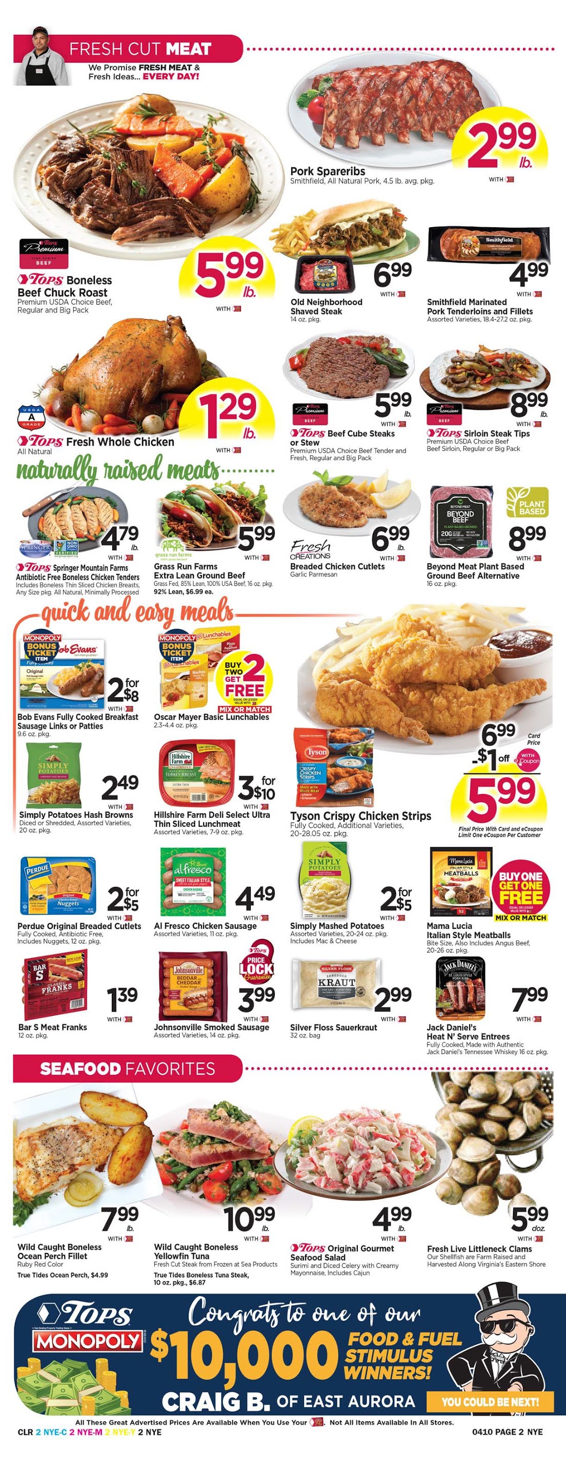 Tops food market weekly flyer Clearance