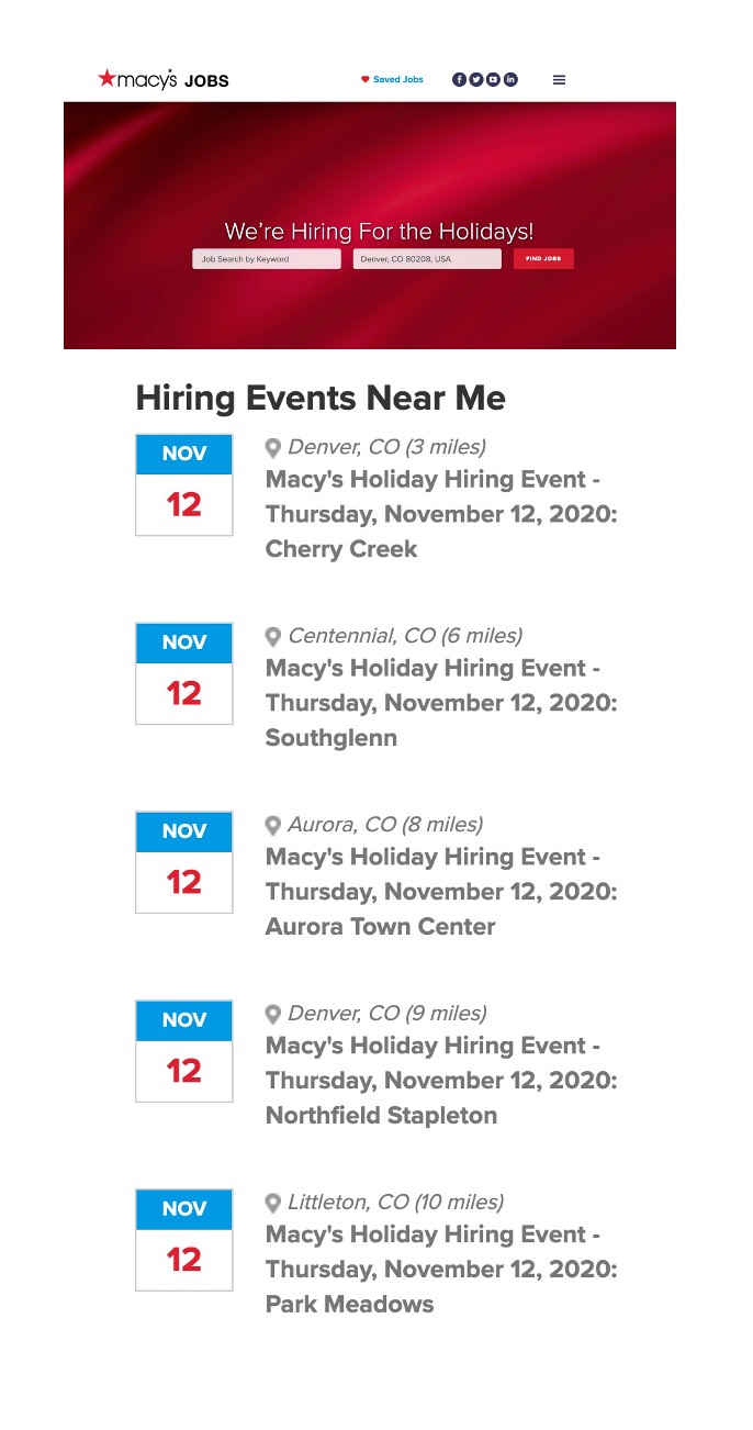 Macy's Hiring Event on Thursday 11/12 Goodwill Resources