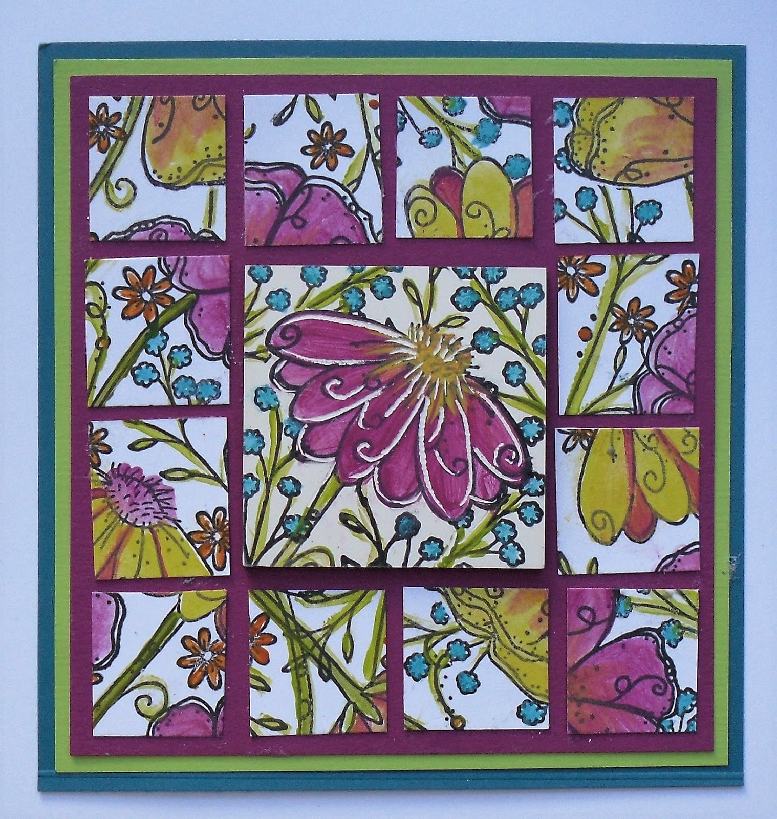 PaperArtsy 2016 20 Flower Grid {by Helen Chilton}