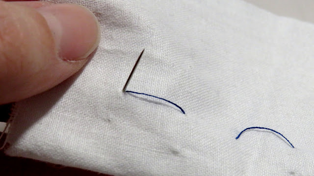 Alfiler por el lado opuesto haciendo coincidir puntos