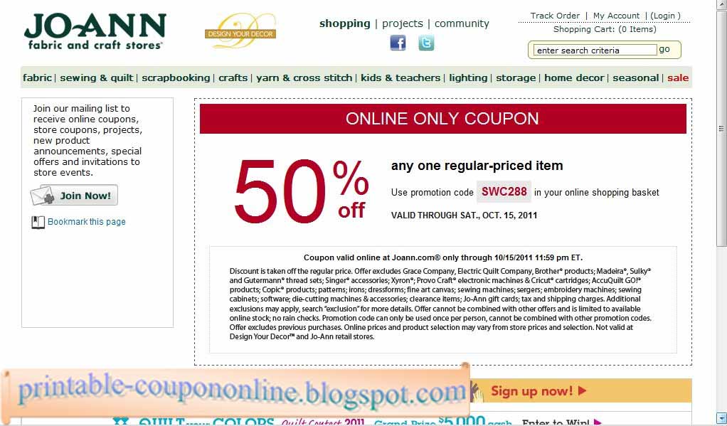 Printable Coupons 2021 Joann Coupons