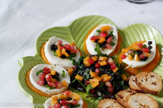  Mozzarella y Kaki con Gremolata 