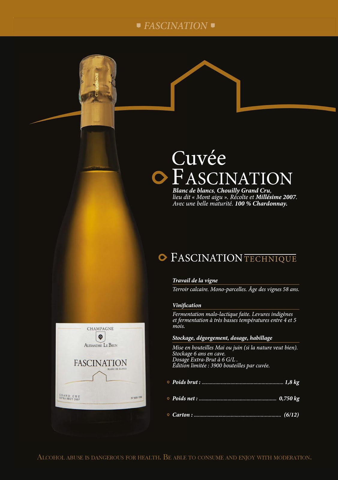 Guide Veron Des Champagnes Champagne Alexandre Le Brun Cuvee Fascination Blanc De Blancs Chouilly Grand Cru Extra Brut 2007