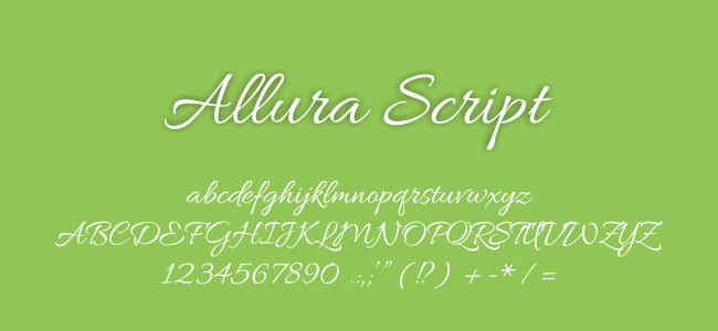 Kumpulan Font Undangan - Allura Script