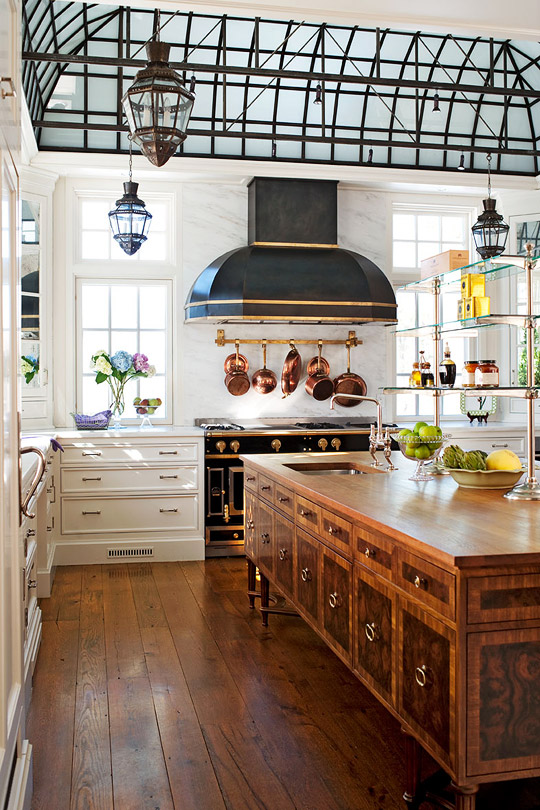 A Gorgeous Kitchen With A Soaring Ceiling