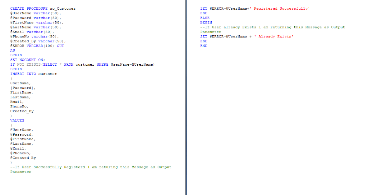 how to get return value from stored procedure in sql server Free