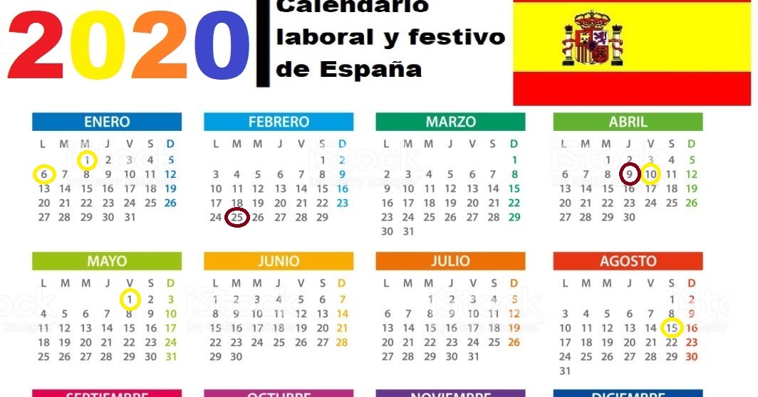 Calendario De España 2020 Con Sus Días Festivos Buscar De Todo