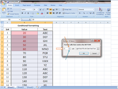 excel conditional format highlight top 5