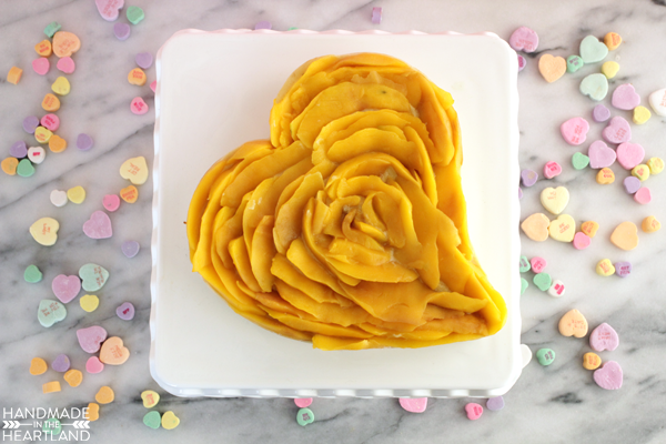 Valentine Heart Mango Cream Tart Recipe