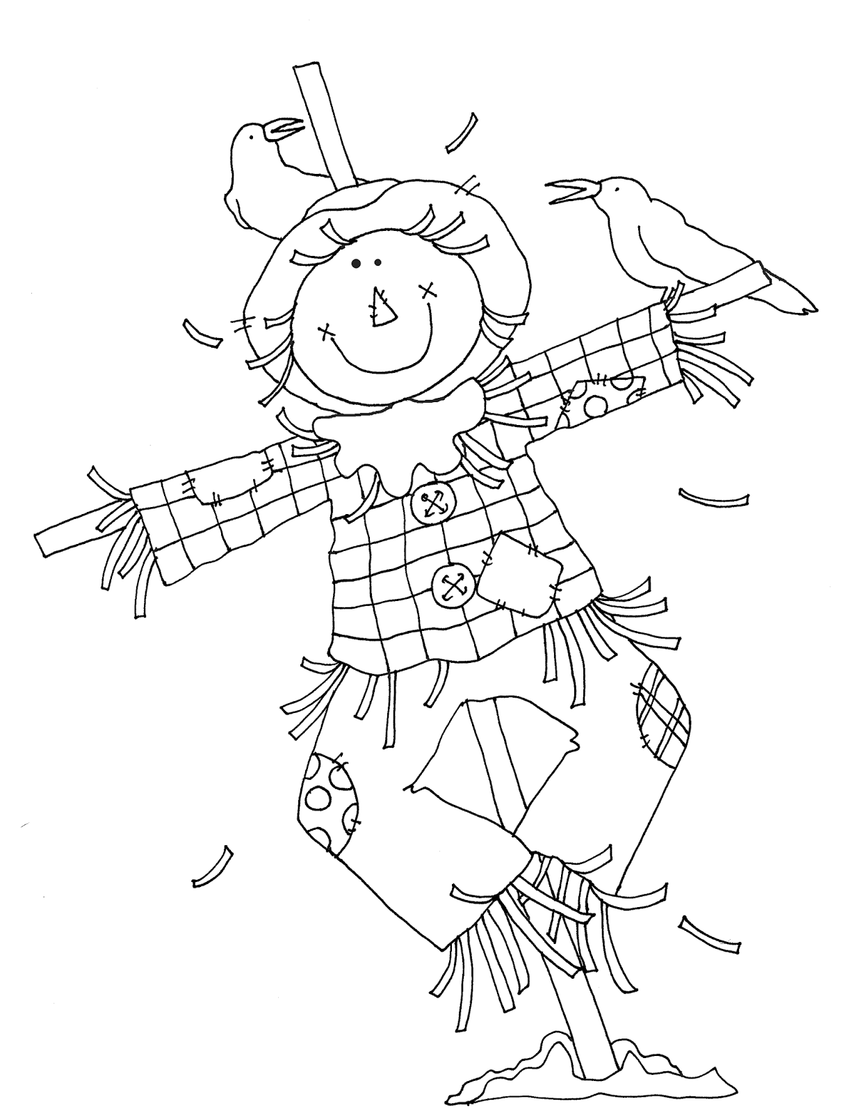 Free Dearie Dolls Digi Stamps: Scarecrow