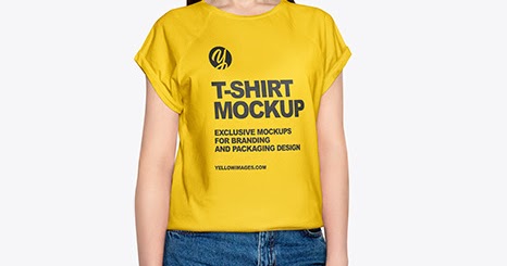 Download Free Woman In T Shirt Mockup PSD Mockup Template