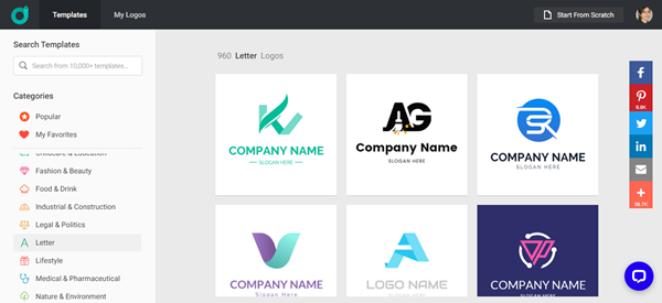 Online Letter Logo Maker: Create Letter Logo Easily