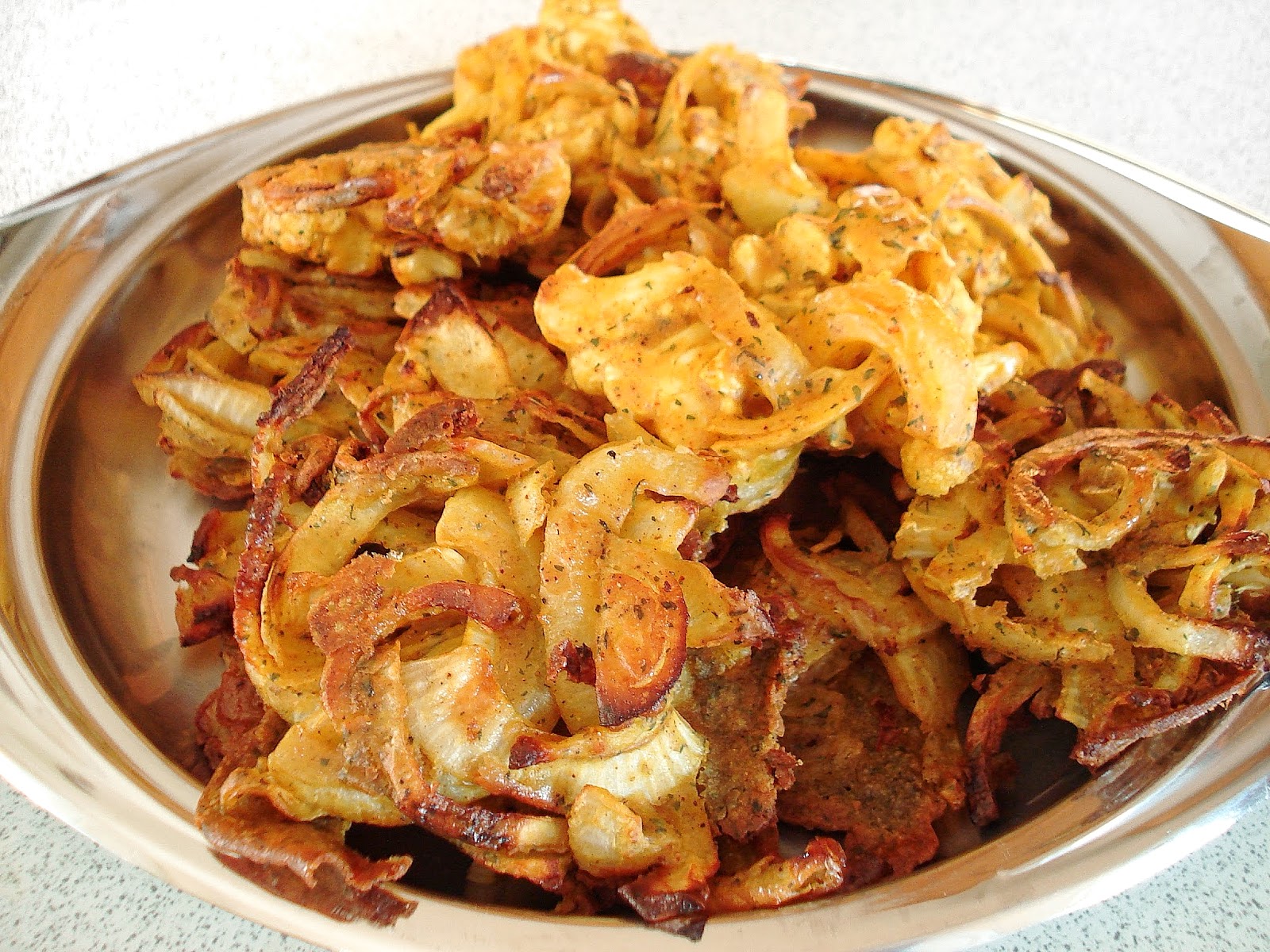 Onion Bhajis and Cauliflower Pakoras GF Gluten Free SCD and Veggie