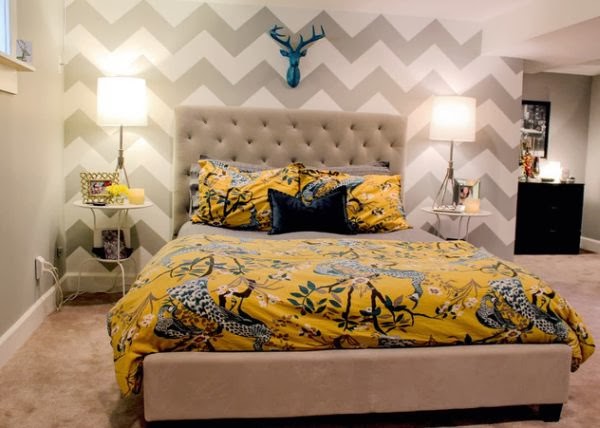 Wall decor behind the bed.