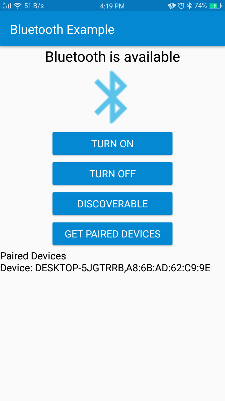 Bluetooth Example