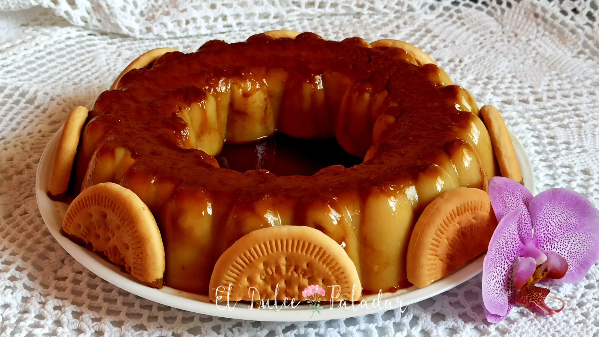 Flan de galletas maría sin horno