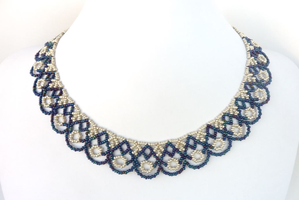 Scalloped Beaded Collar Necklace Tutorials / The Beading Gem