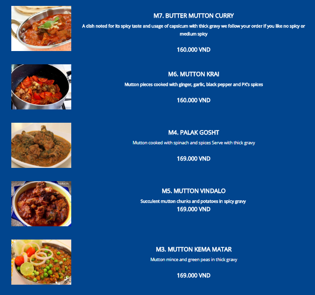 Indian Restaurant HaNoi PK Spice