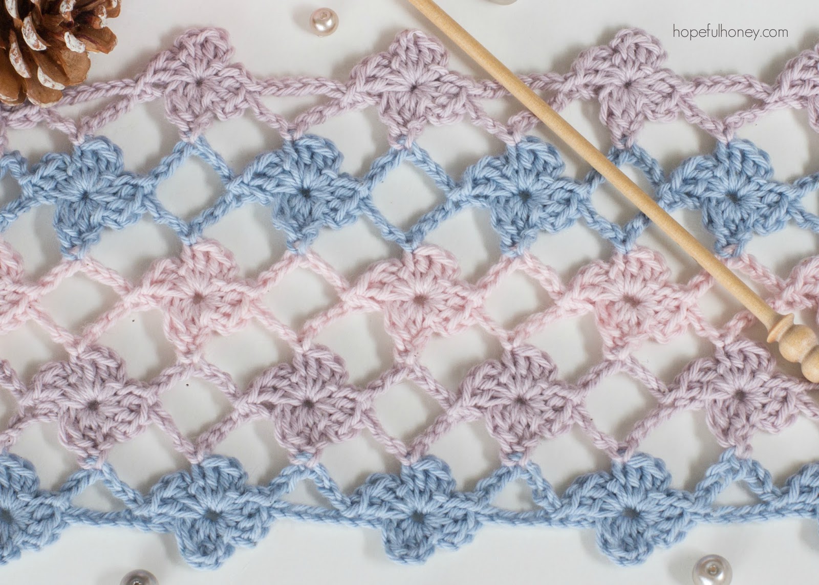 ... Crochet, Create: How To: Crochet The Flower Lattice Stitch - with
