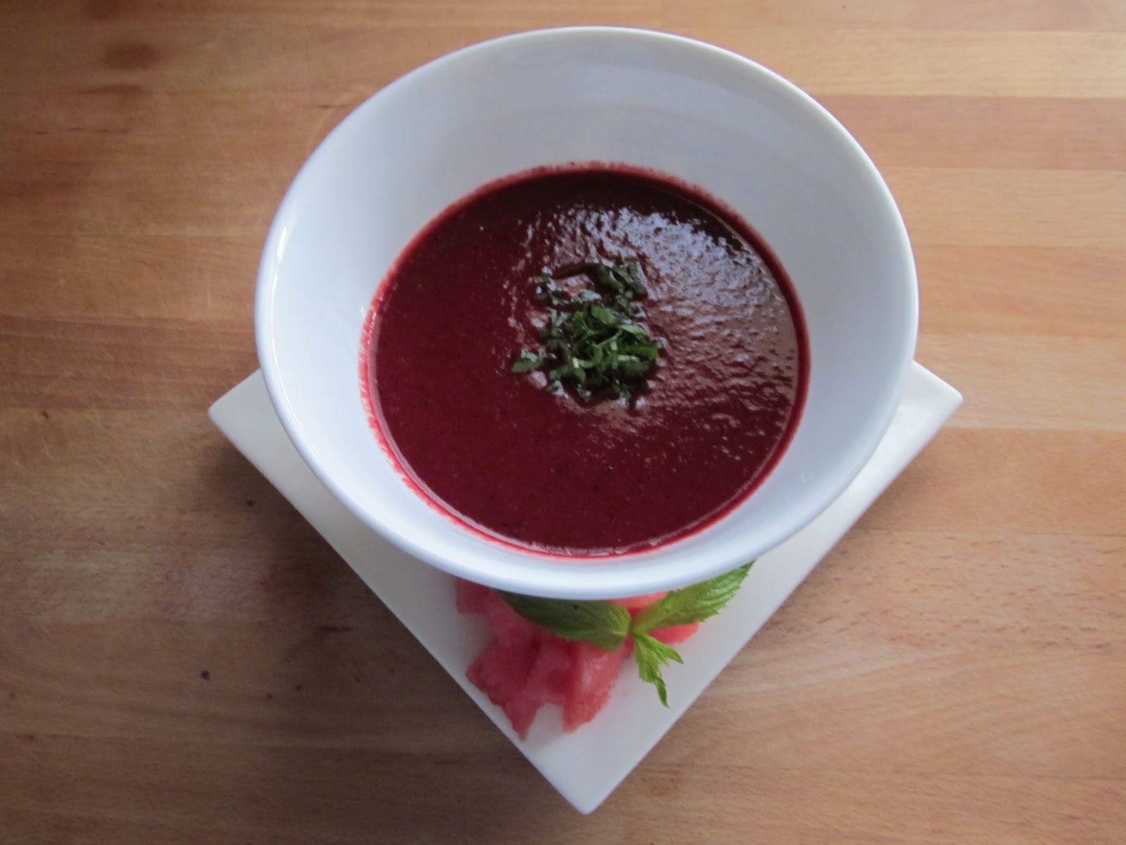 Watermelon & Beetroot Soup ...who'd of thunk it?