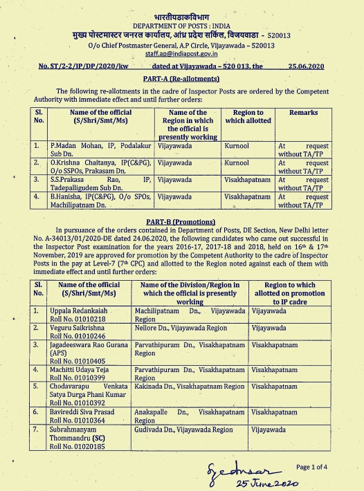 Andhra Pradesh Circle Inspector Posts Cadre Allotments andhra-pradesh-circle-inspector-posts-cadre-allotments
