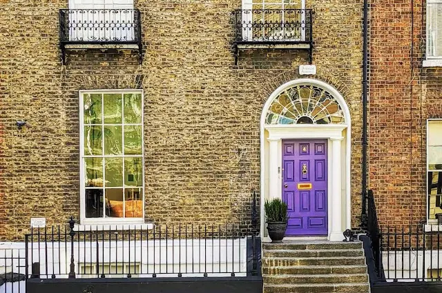 Dublin Hidden Gems: Purple Georgian Door on Fitzwilliam Square
