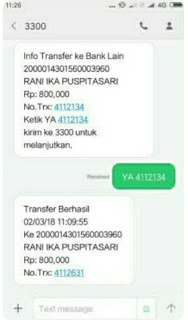 riwayat bukti transfer bri