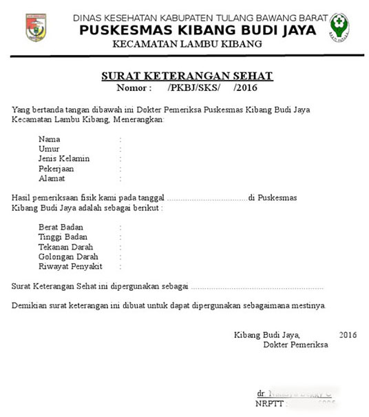 Cara Membuat Surat Keterangan Sehat