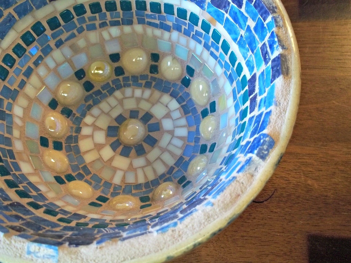 Art By Earth Mother Mosaics Mosaic Monday Mosaic Bowl, Stained Glass