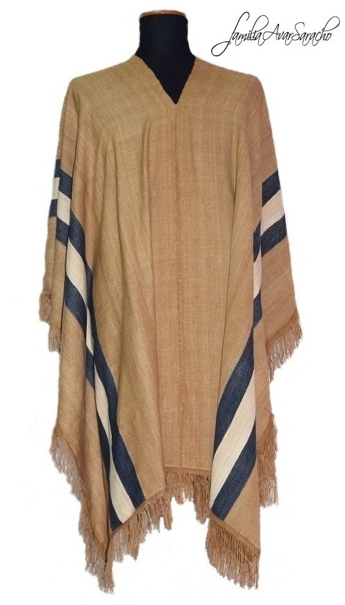 Poncho de Vicuña N° V410 Hilado Fino "Familia Avar Saracho" - solo por pedido