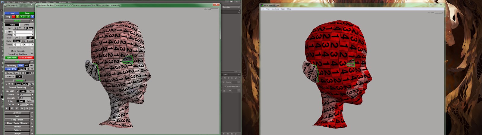 Clover Lawn: UV layout