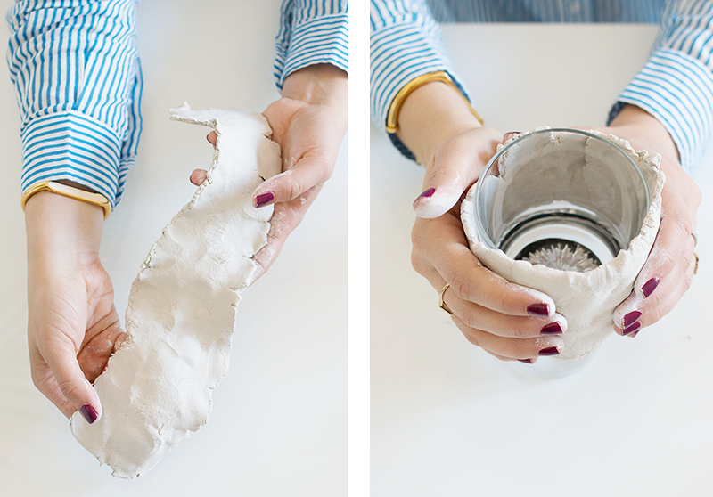 Diy Air Dry Clay Vase How To Make Clay Candle Holders And Vases At