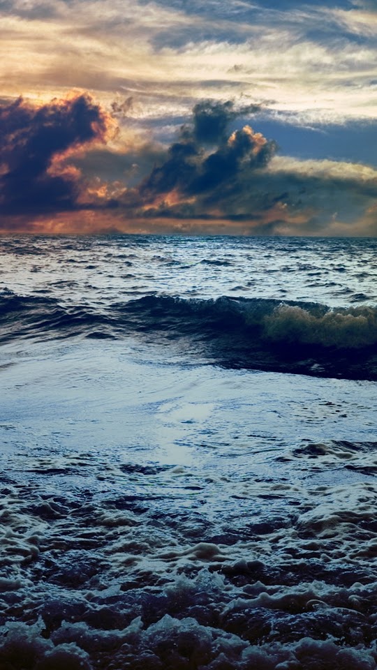 Stormy Sea Waves  Galaxy Note HD Wallpaper