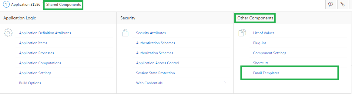 Email Template Option in Oracle APEX 18.2