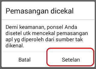 pemasangan dicekal