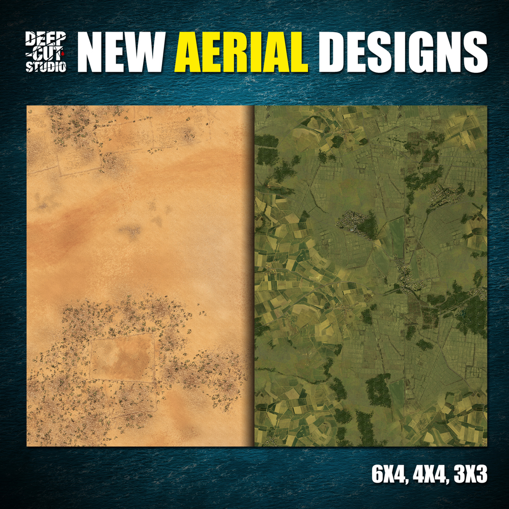 Wargame News and Terrain DeepCut Studio Two New Aerial Gaming Mats!