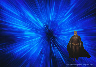 Batman Dark Knight Ready to Fight in Blue Vortex Desktop wallpaper