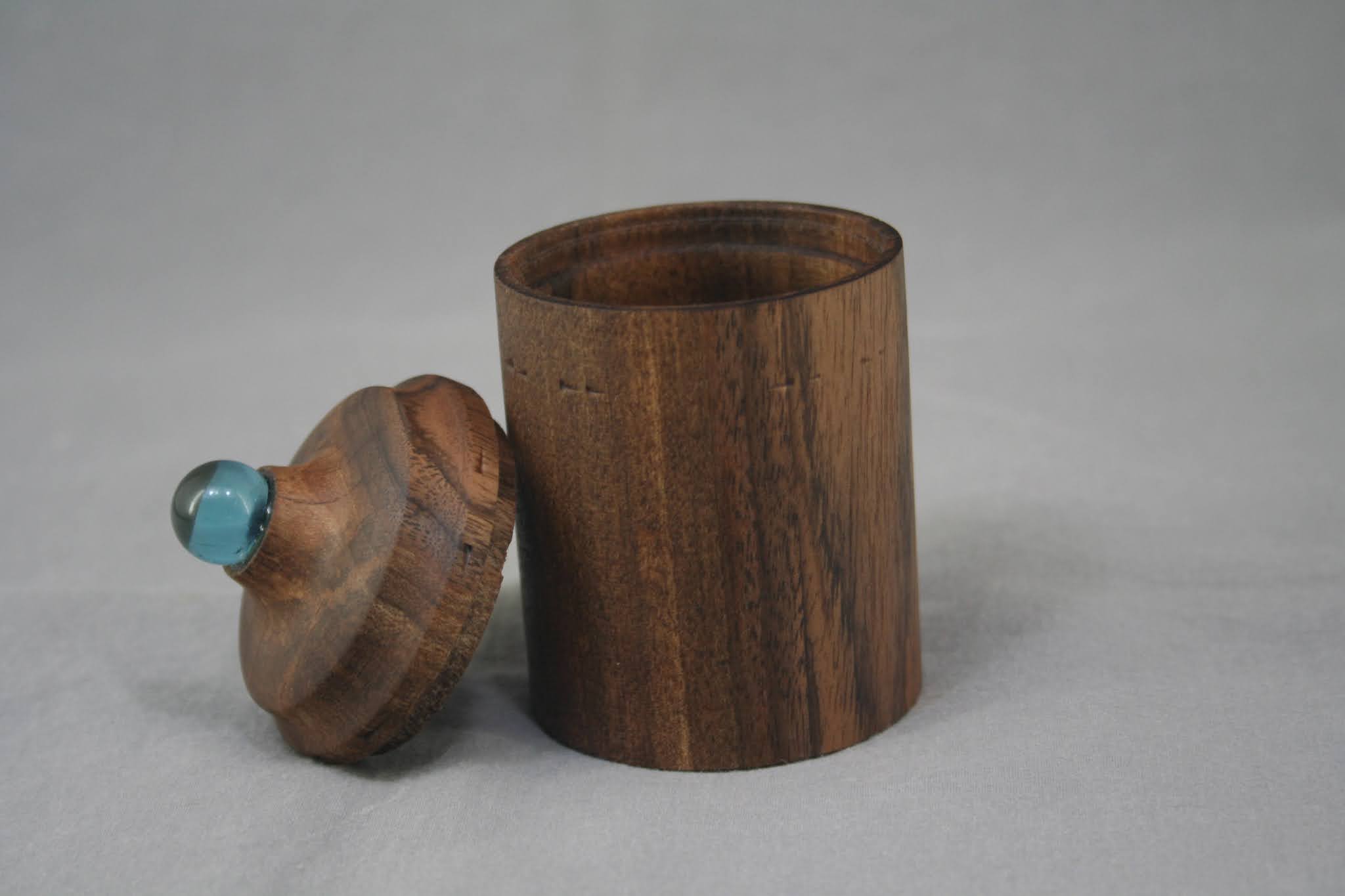 Scherer's Art Blog Small Walnut Wood Canister