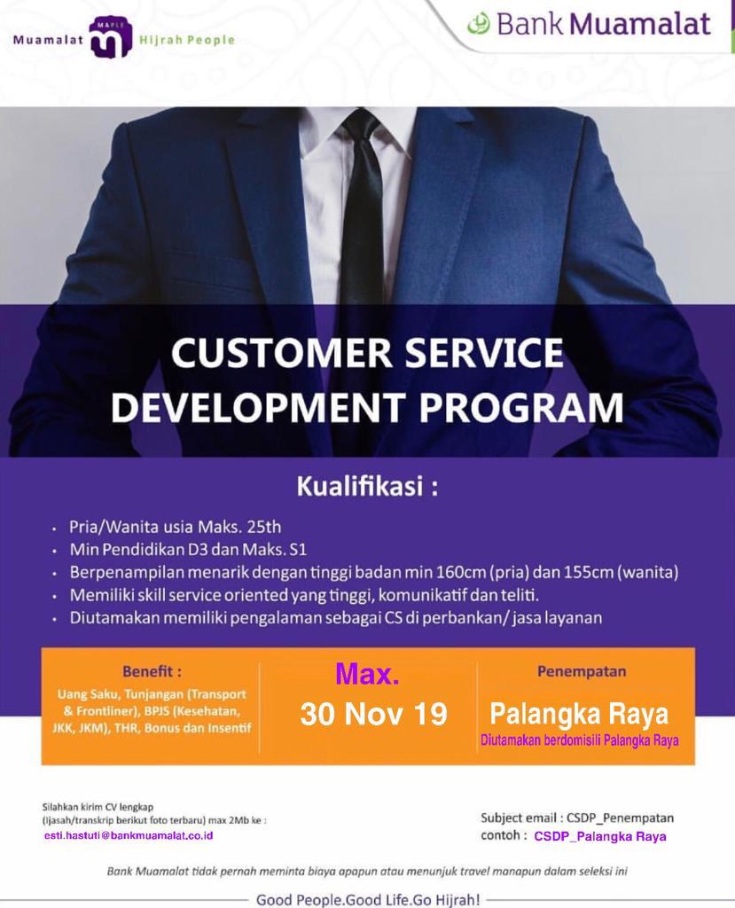 Lowongan Kerja PT. Bank Muamalat Indonesia Tbk Lowongan