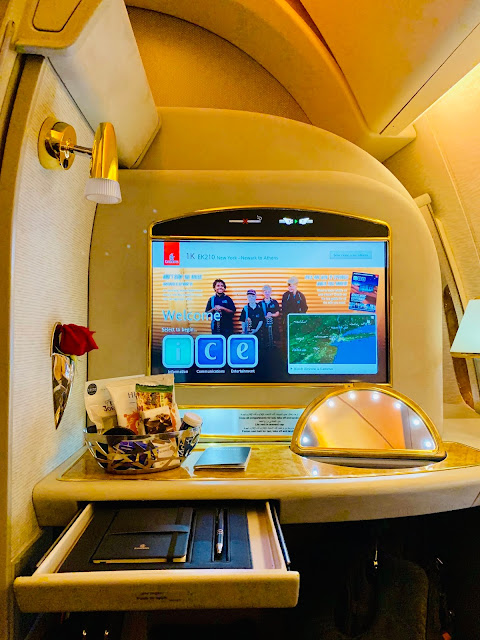 Review: Emirates EK210 First Class Boeing 777-300ER Newark to Athens
