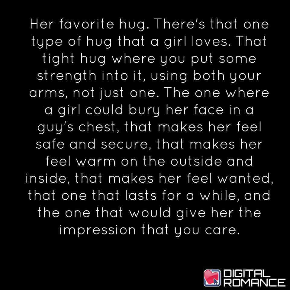 Hug Quotes For Her Her Favourite Hug. There's That One Type Of Hug That A Girl Loves. - Spirit  Science Quotes
