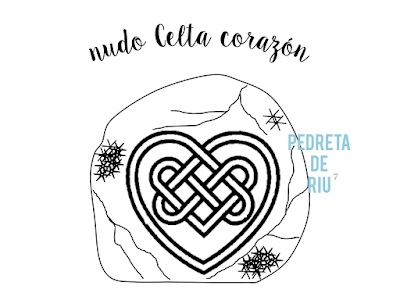 COMO PINTAR PIEDRAS CON NUDO CELTA CORAZÓN PASO A PASO