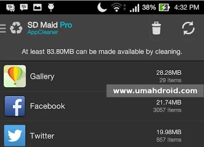 Aplikasi untuk membersihkan sampah aplikasi terbaik android